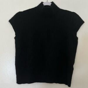 Jones New York - black top with shirt sleeves, casual or formal wear -size Large